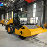 road roller working site