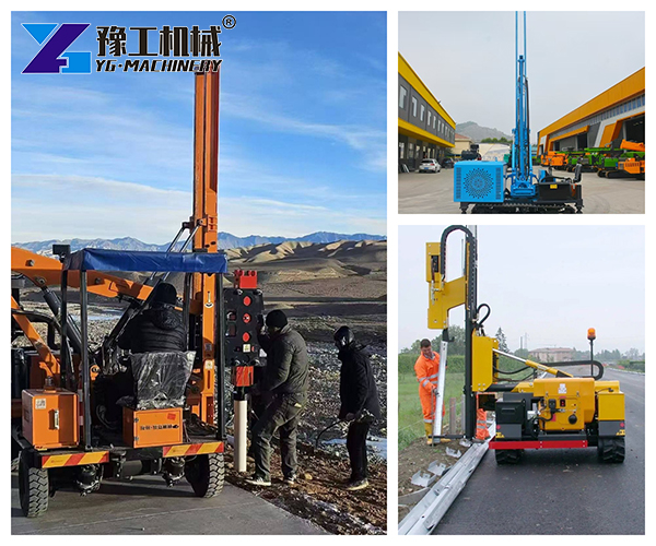 Highway Guardrail Pile Driver