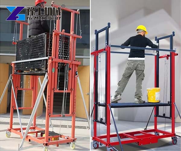 Safe construction with electric scaffolding