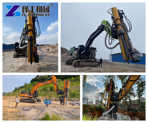 rock drilling and splitting machine